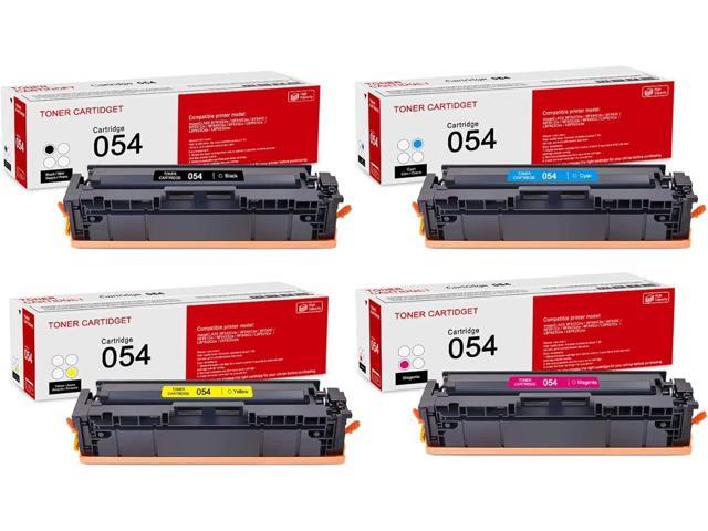 4 Pack 054 BK/C/M/Y Toner Cartridge: Compatible CRG054 Replacement for Canon 054 CRG-054 for Canon imageCLASS MF642Cdw MF644Cdw MF640C MF641Cw.