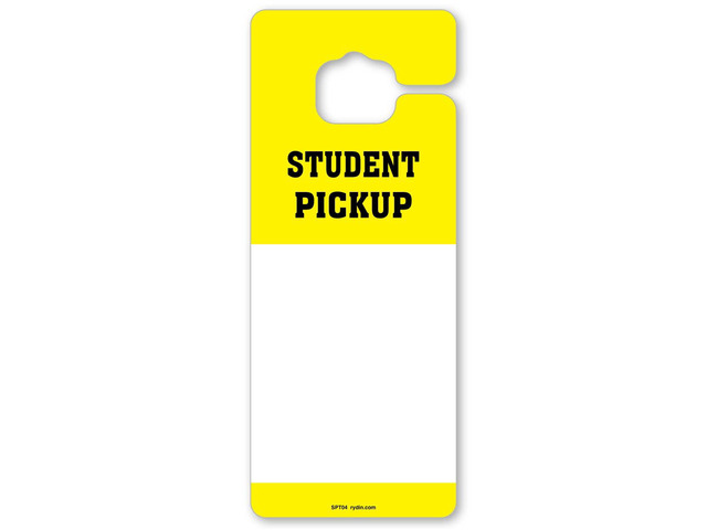 3.25W x 8H Student Pickup Safe Dismissal Thick Rearview Mirror Hang Tags (Pack of 50) Vehicle Hang Tags Car Hang Tags for Schools, Daycares,...