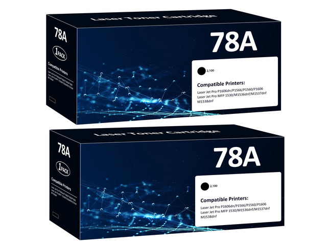 78A Black Toner Cartridge 2-Pack Compatible for HP 78A CE278A P1606dn Toner Work with HP LaserJet Pro P1606dn M1536dnf P1566 P1560 M1530 M1537dnf...