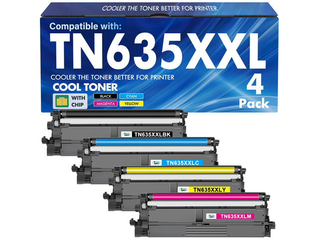 TN635XXL TN-635XXL Toner Cartridge Set MFC-L8930CDW MFC-L8730CDW High Yield Compatible for Brother TN635XXL TN 635XXL HL-L8430CDW HL-L8430CDWT...