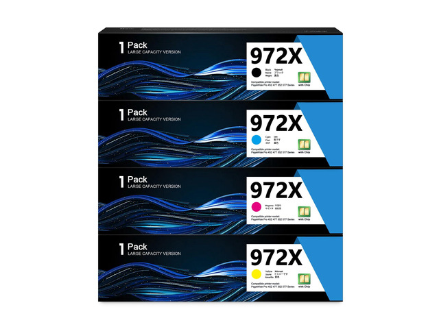 972X Ink Cartridges High Yield for PageWide Pro 452dn 452dw 452dwt 477dn 477dw 477dwt 552dw 577dw 577z Printer Ink Replacement for HP972X Ink...