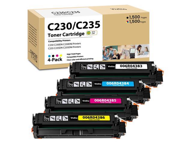 C230 C235 Toner Cartridge (with New Chip) Replacement for Xerox C235 C230 Toner 006R04383 006R04384 006R04385 006R04386 for C230 C230DNI C235...