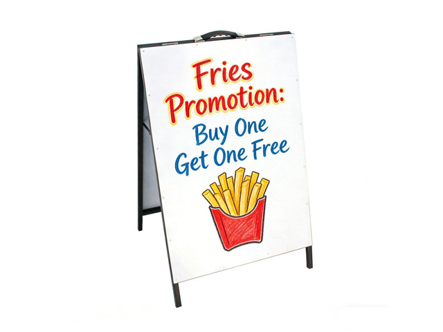 24 X 39 A-Frame White Board with Handle Menu Board Dry Erase Sidewalk Advertising Sign Store Promotion Message Stand 1134NEW-NF