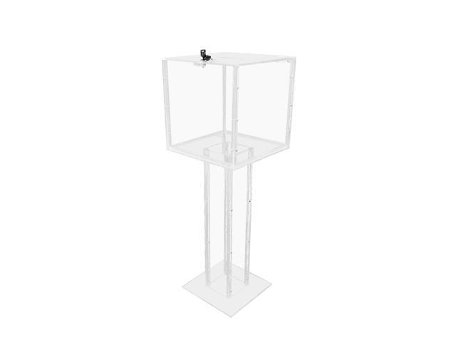 Clear Plexiglass Large Floor Standing Tithing Box Offering Box Ballot Box Church Donation Box 14301