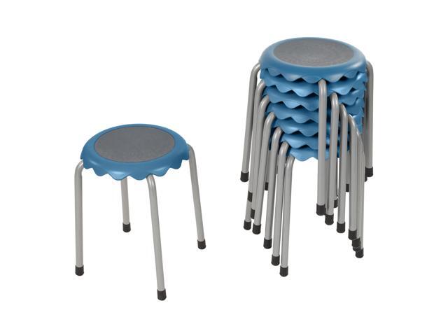 Stackable Kids Stools, 8-Pack Classroom Chairs, 17 Height, Flexible Seating for School & Home, Blue