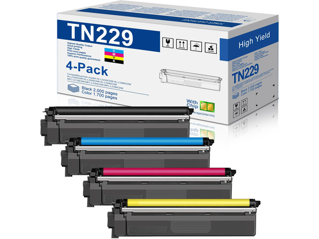 TN-229 TN229 Toner Cartridges High Yield Replacement for Brother TN229 TN229XL Toner Cartridges use to HL-L3280CDW MFC-L3720CDW MFC-L3765CDW...