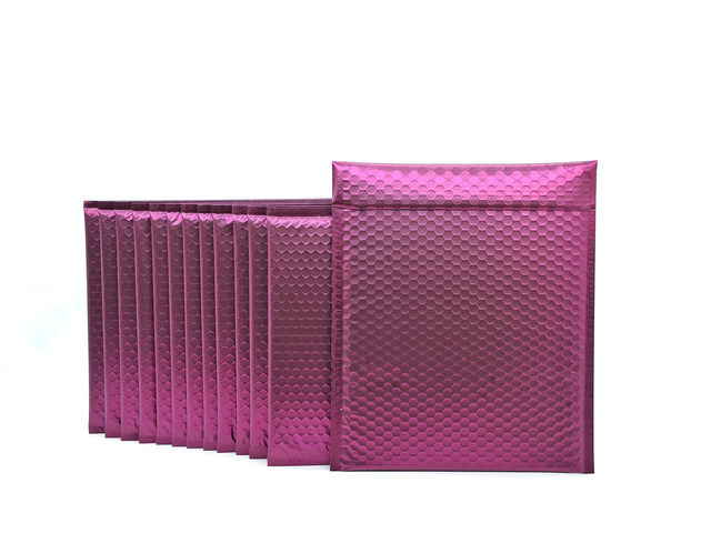 ProLine Matte Metallic Bordeaux Wine Red Bubble Padded Mailers Extra Wide #0 6.5x10 Inch Self Seal Padded Envelopes (500)