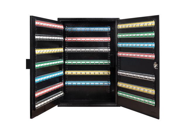 200 Position Steel Key Cabinet - Organize and Secure Key Storage Lock Box with Numbered Hooks and Tags for Valets, Hotel, Office, Car Dealerships...