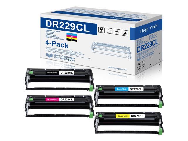 DR229CL Drum Unit 4-Pack Replacement for Brother DR229 TN229 DR-229CL Drum Unit Works with MFC-L3780CDW MFC-L3720CDW HL-L3220CDW HL-L3280CDW...