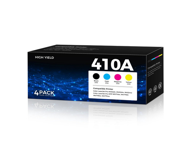 410A Toner Cartridges 4 Pack (9200 Pages) Compatible with Color Laserjet Pro M452 MFP M477 M377 Series for HP 410A 410X Toner Work with Pro MFP...
