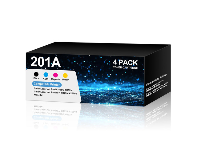 201A Toner Cartridges Replacement MFP M277dw M252dw for HP 201A Toner Set High Yield Compatible for HP Color Laserjet Pro M252n MFP M277c6 M277n...