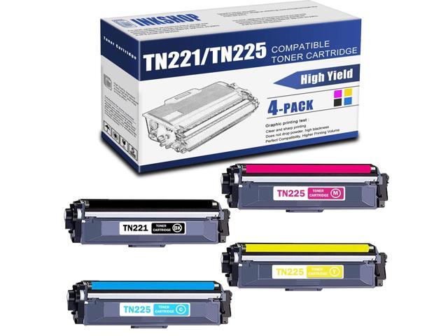 TN225 TN-225 Compatible TN-221BK TN-225C TN-225Y TN-225M High Yield Toner Cartridge Replacement for Brother TN-225 HL-3140CW HL-3150CDN MFC-9130CW...