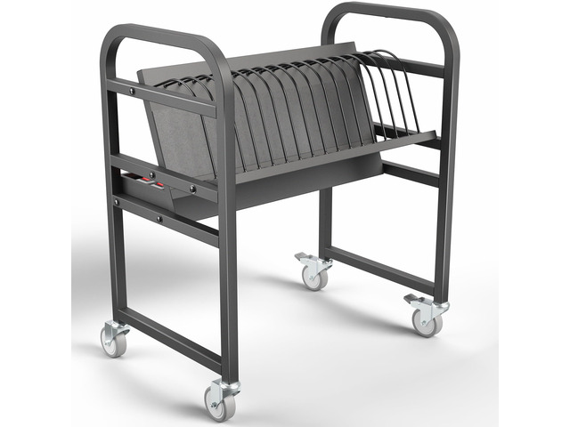 Black 16-Bay Laptop and Tablet Open Charging Station, CART-LAPC3 Designed for Chromebooks and More, Mobile Storage Cart, Devices up to 24 inches