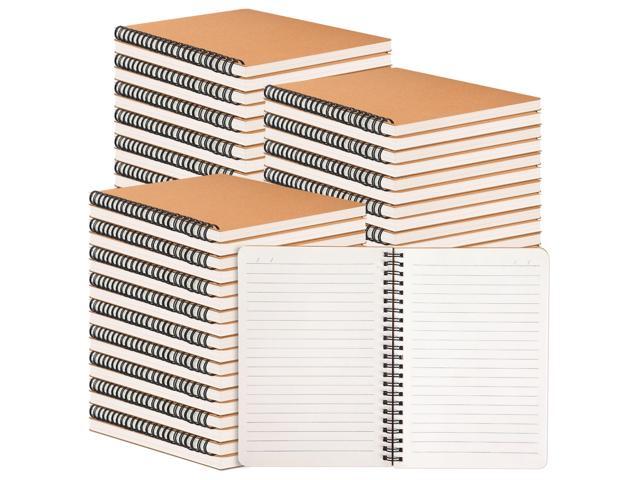 150 Packs A5 Spiral Notebooks, 8.0'×5.6', 60 Sheets/120 Pages, Hardcover Lined Journal Notepad Travel Notebooks for Office and Back to School Supplies