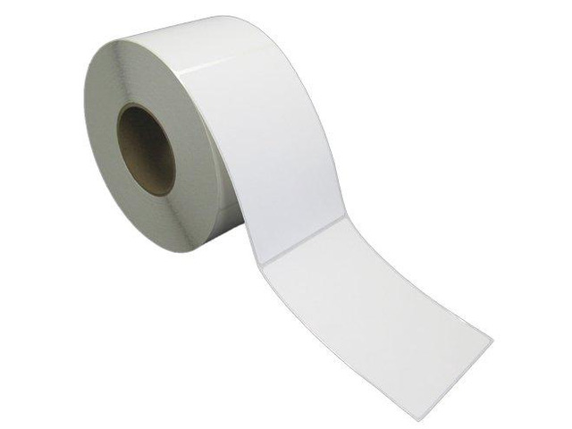4x6 Inch Direct Thermal Paper Labels - White - Rolls - 8' OD - 3' Core - 1000 Labels Per Roll - 4 Rolls Per Box - 1 Box - for Zebra and Other...
