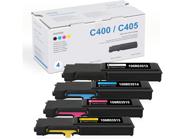 VersaLink C400/C405 Toner Bundle - Dphn High Capacity 106R03512 106R03513 106R03514 106R03515 4-Color Set Replacement for Xerox VersaLink C400 C405...