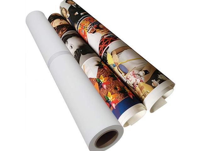 Polyester Canvas Roll 60' x 40ft Waterproof Matte Inkjet Canvas for Decorative Painting Advertising and Wide Format Inkjet Printing