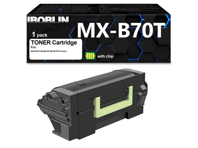 MX-B70T MXB70T Toner Cartridge Compatible for Sharp MX-B557F MX-B557P MX-B707P Printers (1 Black)
