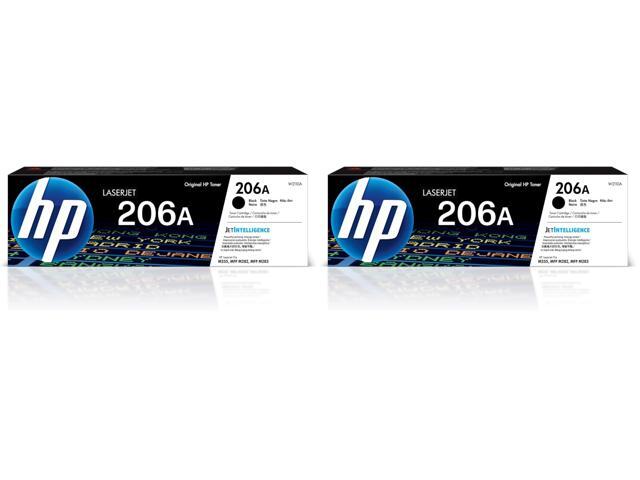 206A Black Toner Cartridge Works with Color LaserJet Pro M255,MFP M282,M283 Series W2110A,(Pack of 2)