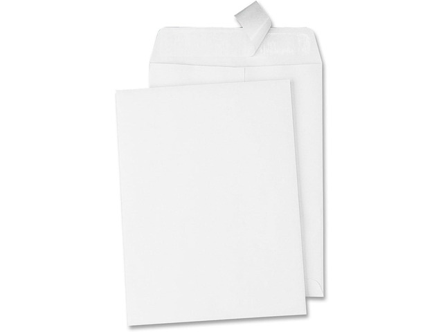 6 x 9 Catalog Envelopes with Self Seal Closure, for Mailing, Storage and Organizing, 28 lb. White Wove, 100 per Box (QUA44182) (Pack of 10)
