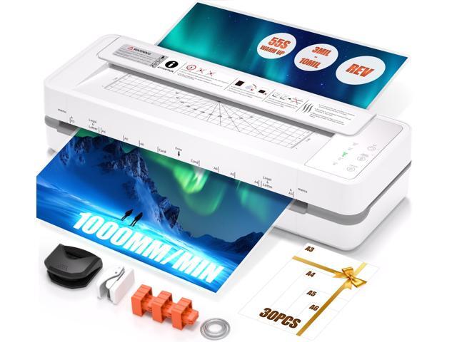 13' 4-Roller Commercial Laminator Machine,3-10 Mil Thickness Laminating Machine,Fast 55s Warm-Up & 1000mm/min Laminating Speed for Laminating...