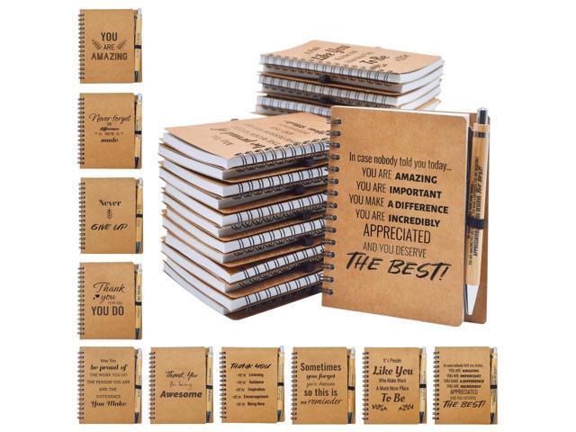 100 Pcs Employee Appreciation Gifts Bulk -50 Sets of Inspirational Notebooks with Motivational Pens, Small Notepads for Coworkers, Office Staff,.
