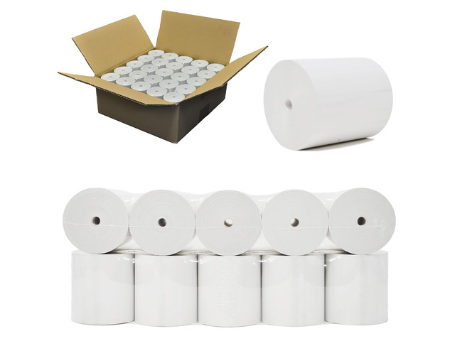 55 GSM Coreless - 3-1/8' x273' (100 Rolls) Bpa Free Point-Of-Sale Thermal Receipt Printer Paper