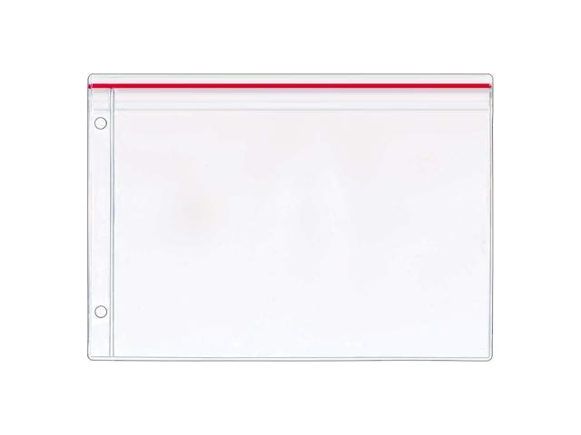 StoreSMART Pencil Supply Zipper Case for 3-Ring Binders - 50-Pack - 5 3/4' x 8 1/4' - Vinyl Plastic - SPCR2369ZIPL-50