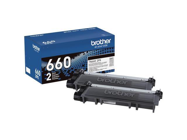 Genuine High-Yield Black Toner Cartridge Twin Pack TN660 2PK (TN6602PK) Up to 2, 600 Pages and Cartridge, Fits Select Dcp, Hl, Mfc Models