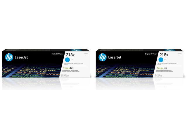 218X Cyan High-Yield Toner Cartridge Works with Color LaserJet Pro 3201,MFP 3301 Series W2181X,(Pack of 2)