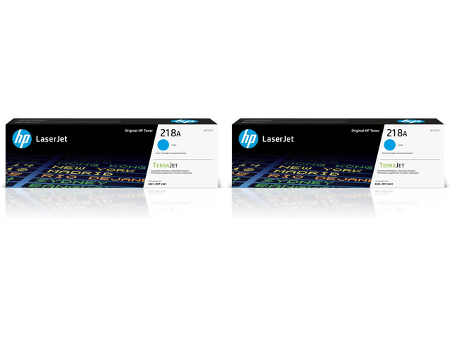 218A Cyan Toner Cartridge Works with Color LaserJet Pro 3201, MFP 3301 Series W2181A, (Pack of 2)