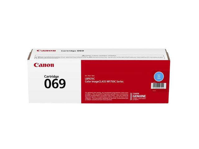 Genuine 069 Cyan Toner Cartridge Compatible with MF753Cdw, MF751Cdw, LBP674Cdw
