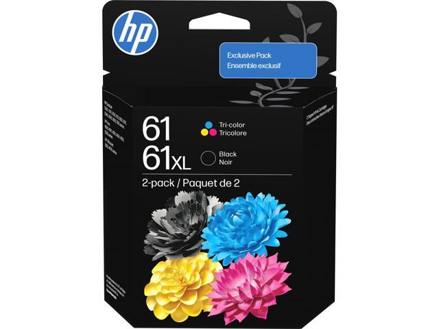 Original 61XL Black HighYield / 61 Tri-Color Works OfficeJet 2620, 2621, 4630, 4632, 4635, Deskjet 2050 All-in-One Series (C0PA6AN)