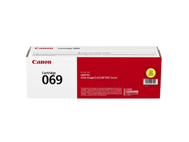 Genuine 069 Yellow Toner Cartridge Compatible with MF753Cdw, MF751Cdw, LBP674Cdw