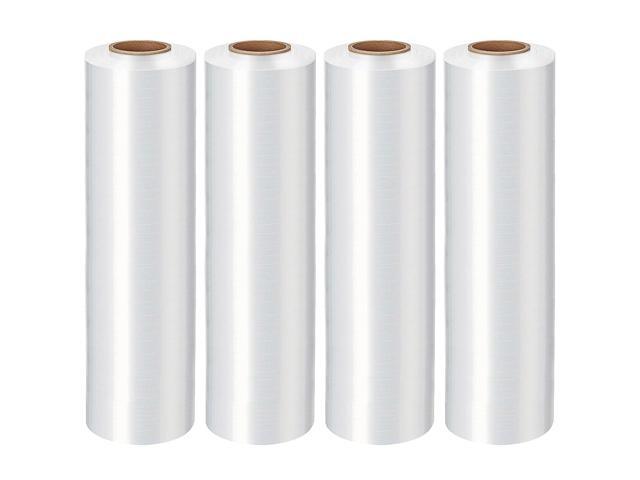18in Stretch Wrap Roll, Heavy Duty 3000ft Shrink Wrap, Pallet Wrap 4 Pack Industrial Strength, 80 Gauge, Clear Stretch Film, Self-Adhesive Cling,.