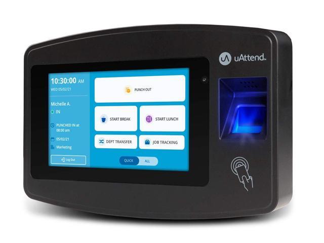 JR2000 Biometric Fingerprint, RFID, PIN Time Clock for Small Business Cloud-Based Attendance System with Optional Payroll Integration All-in-One.