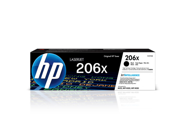 206X Black High-Yield Toner Cartridge Works with Color LaserJet Pro M255, MFP M282, M283 Series W2110X