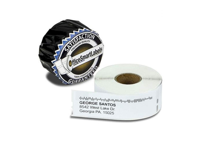 1-1/8 x 3-1/2 inch Self-Adhesive White Labels Compatible with 30572, 42 Rolls, 260 Labels Per Roll, Address Labels
