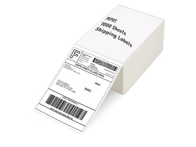 Fanfold 4x6 Direct Thermal Shipping Labels - White Mailing Postage Paper for Thermal Printer - Permanent Adhesive, Perforated, 8 Stacks, 8000 Labels