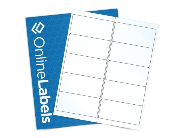 4 x 2 Clear Gloss Rectangle Labels (Laser Printers Only) - Pack of 2,500 Labels, 250 Sheets - OnlineLabels