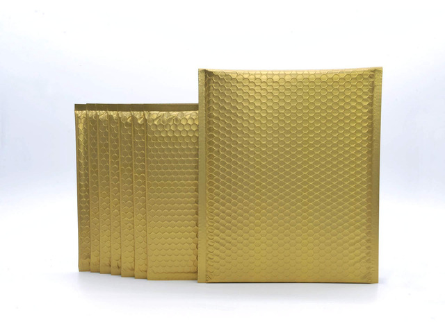 ProLine Matte Metallic Gold Bubble Padded Mailers Extra Wide #0 6x10 Inch Self Seal Padded Envelopes (500)