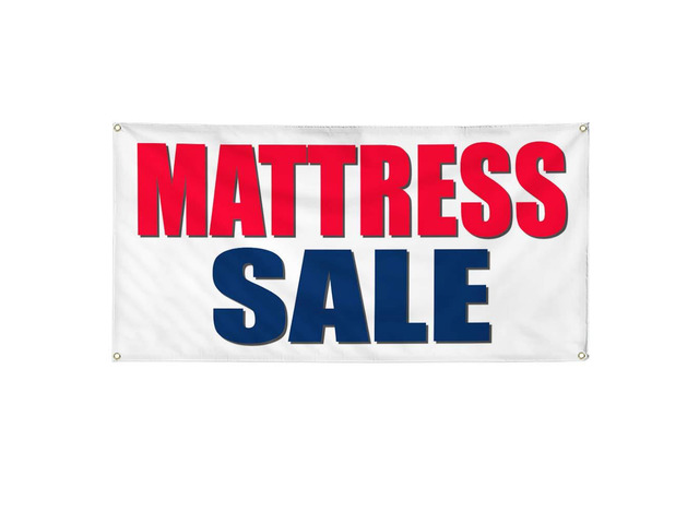 Vinyl Banner Multiple Sizes Mattress Sale Business A Business Outdoor Weatherproof Industrial Yard Signs White 10 Grommets 60x144Inches