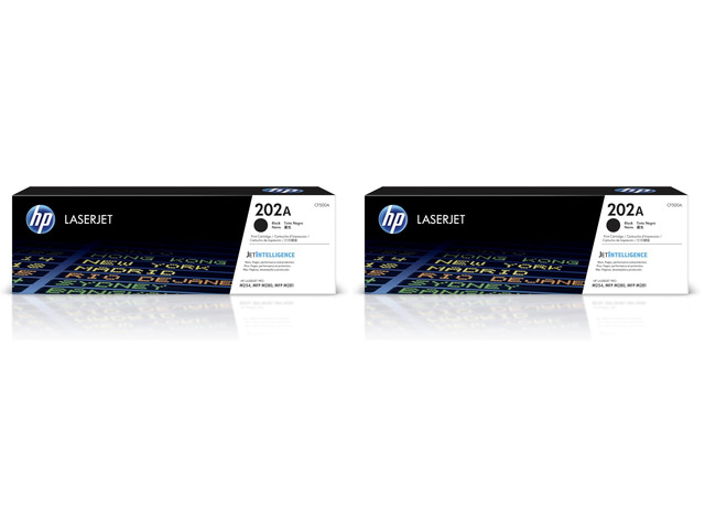 202A Black Toner Cartridge Printers Works with Color LaserJet Pro M254; Color LaserJet Pro MFP M281 Series CF500A (Pack of 2)