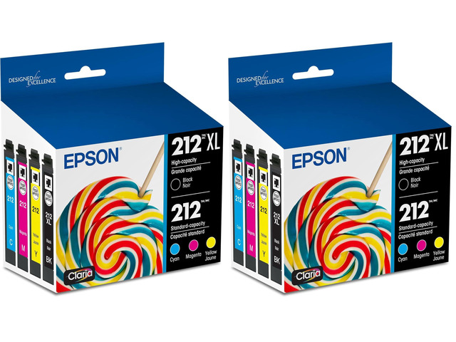 212 Claria Ink High Capacity Black & Standard Color Cartridge Combo Pack (T212XL-BCS) Works with Workforce WF-2830,2850 and Expression...