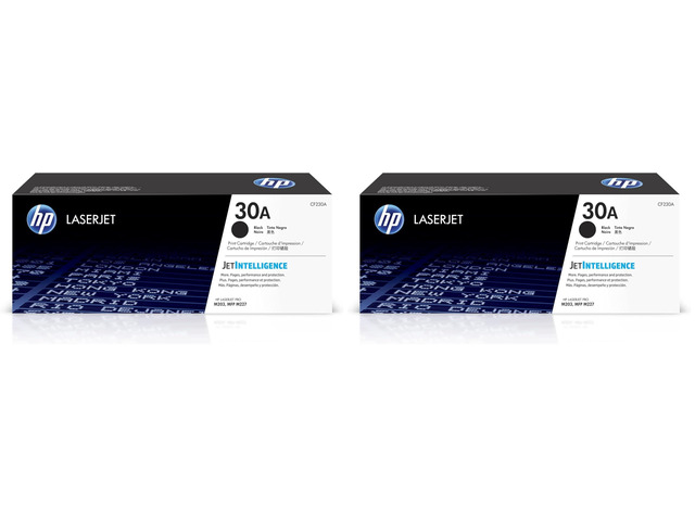 30A Black Toner Cartridge Works LaserJet Pro M203 Series, LaserJet Pro MFP M227 Series CF230A (Pack of 2)