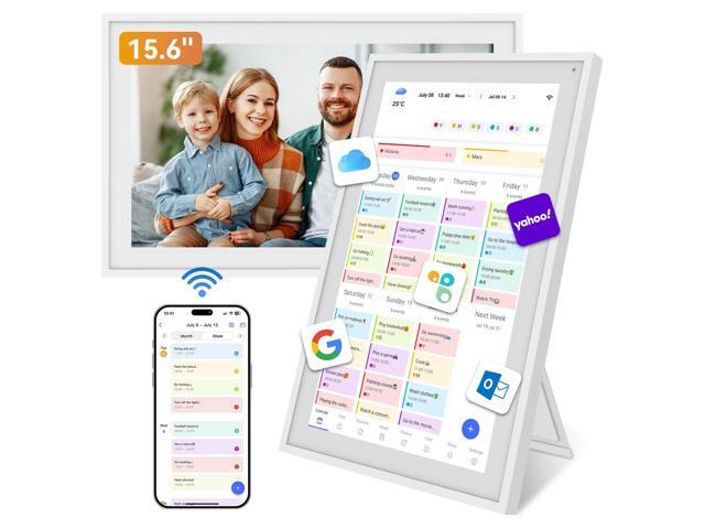 Digital Calendar, 15.6' Smart Wall Touchscreen Interactive Display for Family Schedules, Chore Charts, Achievement Rewards Multi-Phone Two-Way Sync.