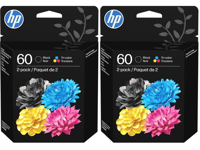 60 Black/Tri-Color Ink Cartridges DeskJet D1660,D2500,D2600,D5560,F2400,F4200,F4400,F4580; Envy 100; OfficeJet J4500,J4680,4500; PhotoSmart...