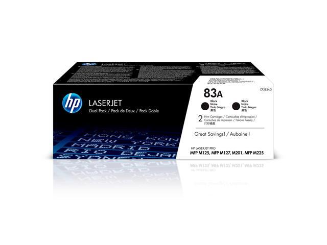 83A Black Toner Cartridges (2-Pack) Works LaserJet Pro M201, LaserJet Pro MFP M125, M127, M225 Series CF283AD
