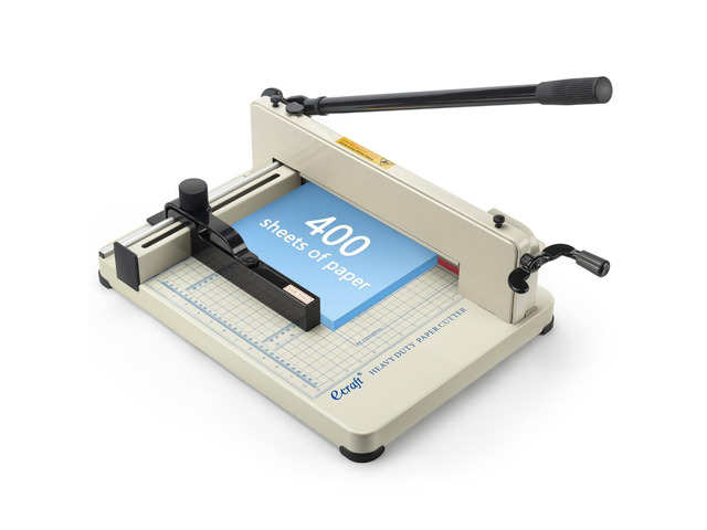 Heavy Duty 12' Guillotine Paper Cutter - 400 Sheet Capacity,Solid Steel with HSS Blade,Industrial Commercial Trimmer for Office,School,Print...