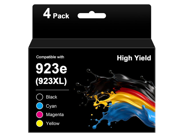 923e 923XL Ink Cartridges for HP Printers 8125e 8120e 8135e Replacement for HP 923 Ink Cartridges for Office Jet Pro 8125e 8120e 8120 8135e 8135...